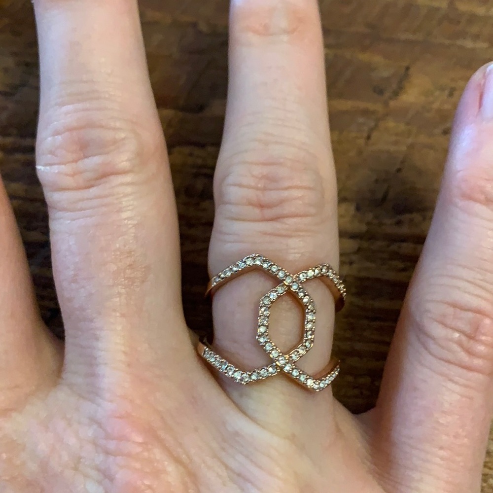 Premier designs women’s rose gold diamond accent ring